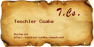 Teschler Csaba névjegykártya